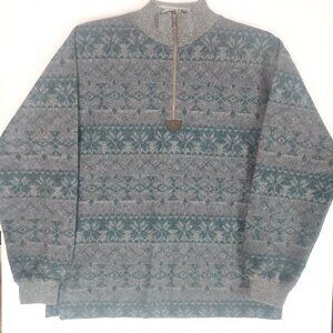 Vintage Women's S LL Bean Alpaca Wool Blend Sweater Fair Isle